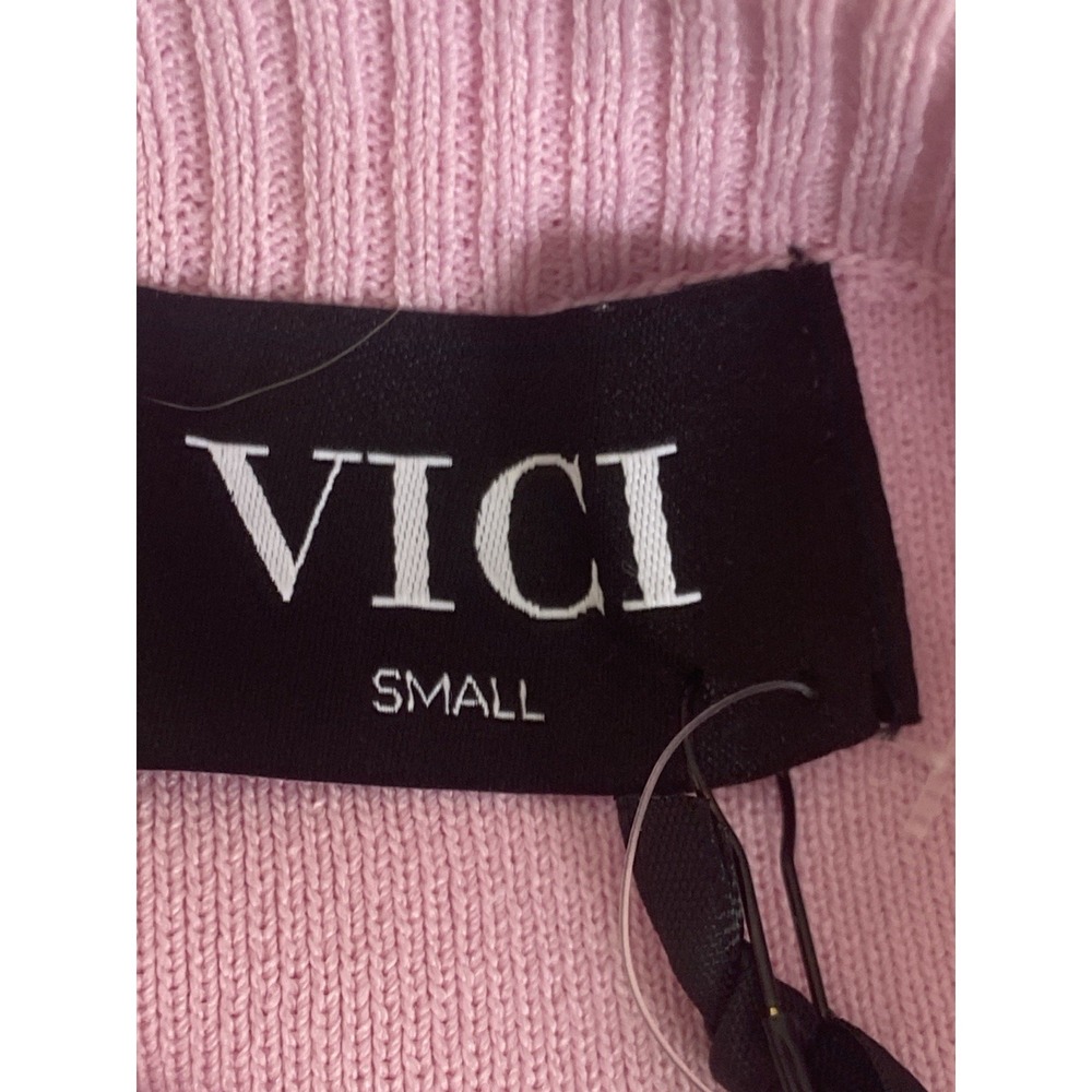 VICI Lilac Purple Ribbed Knit Midi Pencil Skirt Front Slit Small NWT - Picture 3 of 6